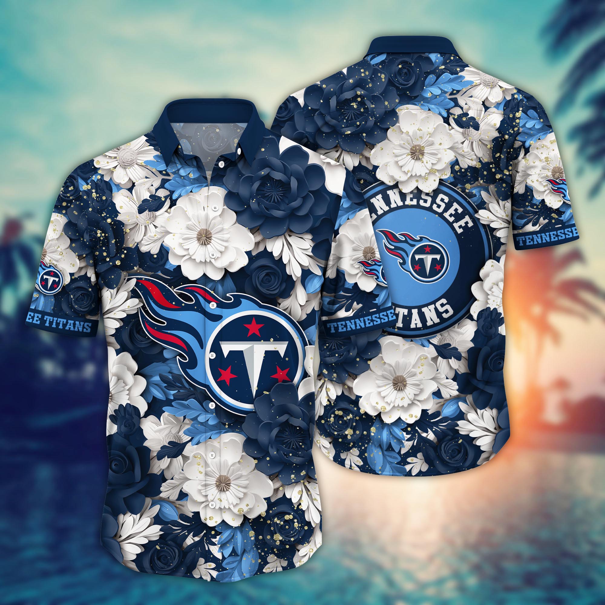 tennessee titans bold blooms hawaiian shirt bfwrp