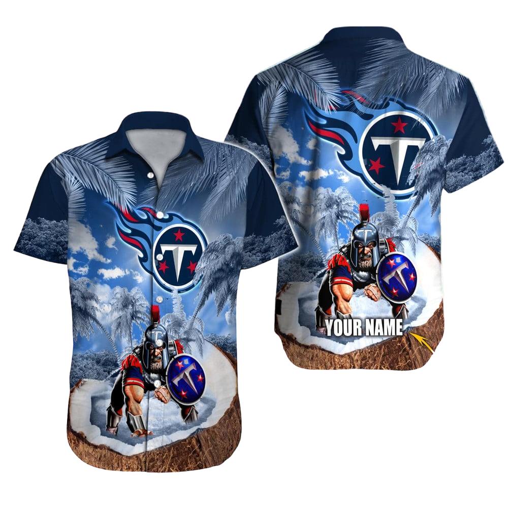 tennessee titans coconut warrior hawaiian shirt