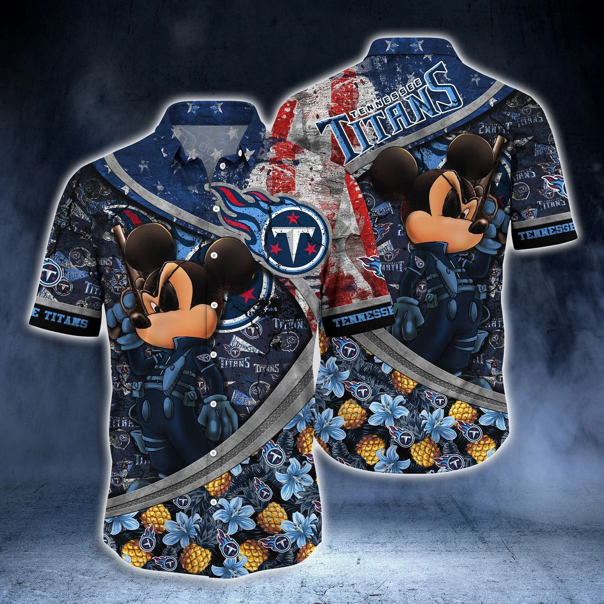 tennessee titans floral luxe hawaiian shirt rordv