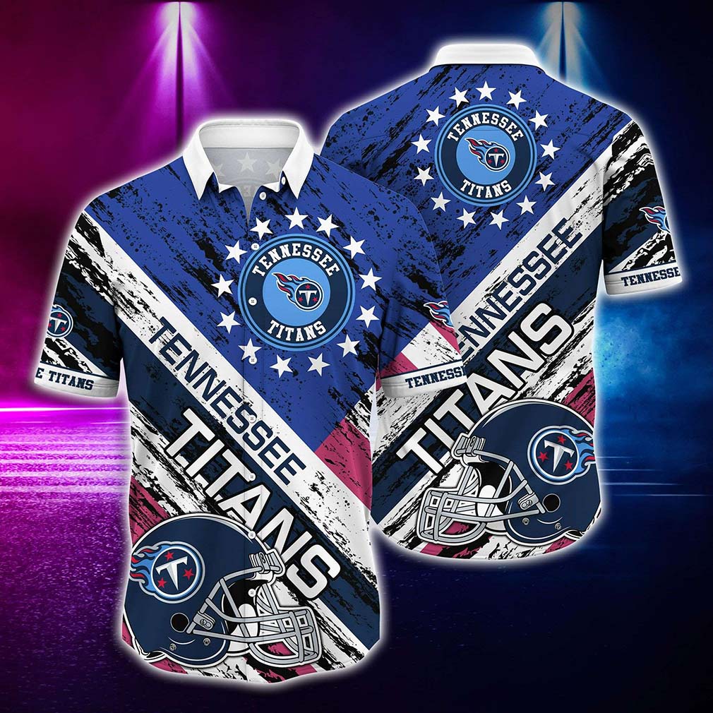 tennessee titans graphic american flag hawaiian shirt p5c46